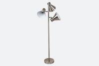 Large modern brushed nickel 3 Arm Floor Standing Lamp With metal Shade for hotel