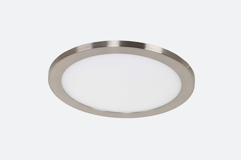 Round Ultra thin satin nickel shinning led white ceiling lights panel pot 24W